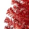 7ft. Unlit Red Artificial Tinsel Christmas Tree